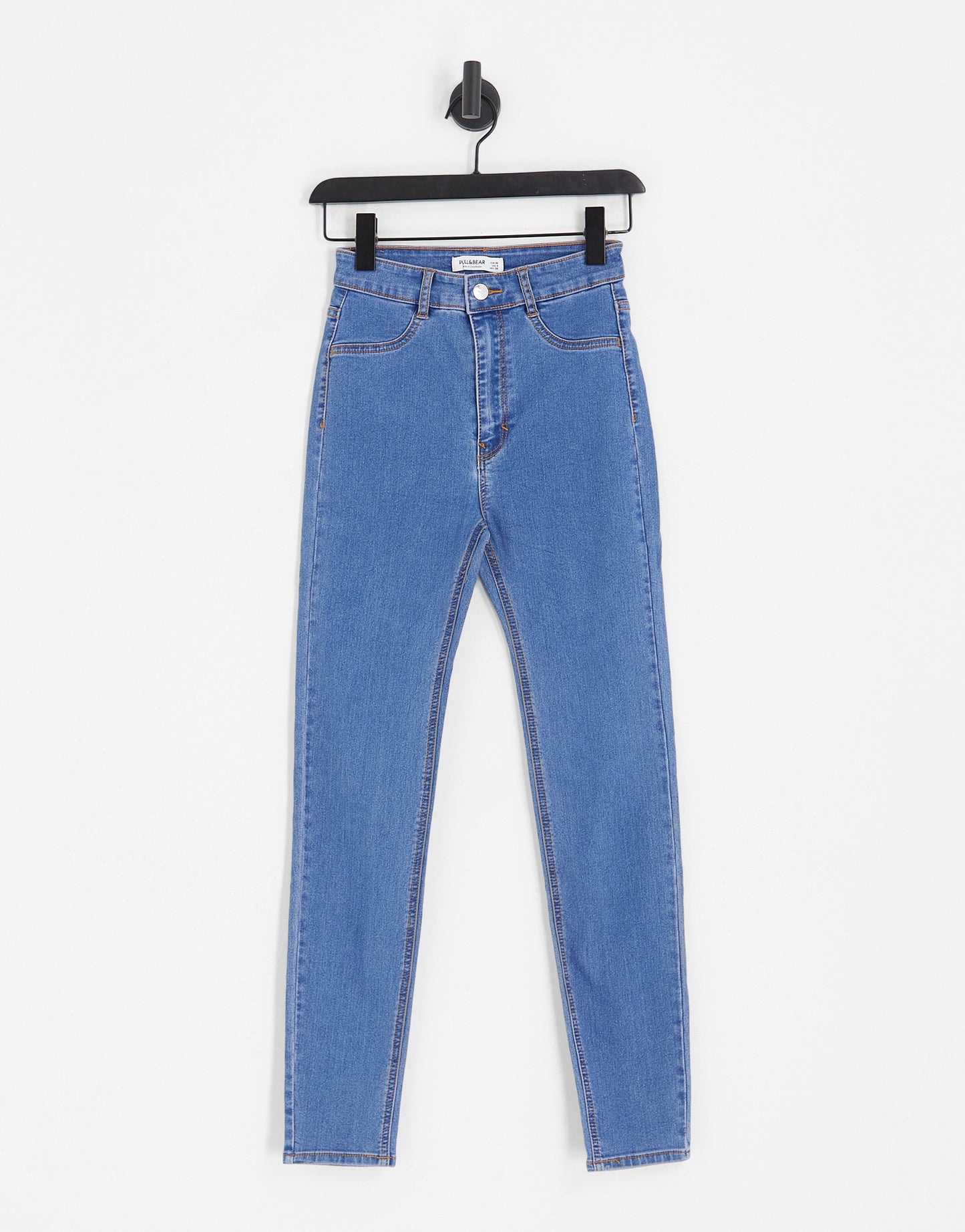 Pull&Bear skinny high waisted jeans in medium blue