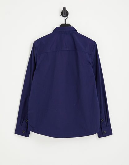 ONLY & SONS twill overshirt in navy