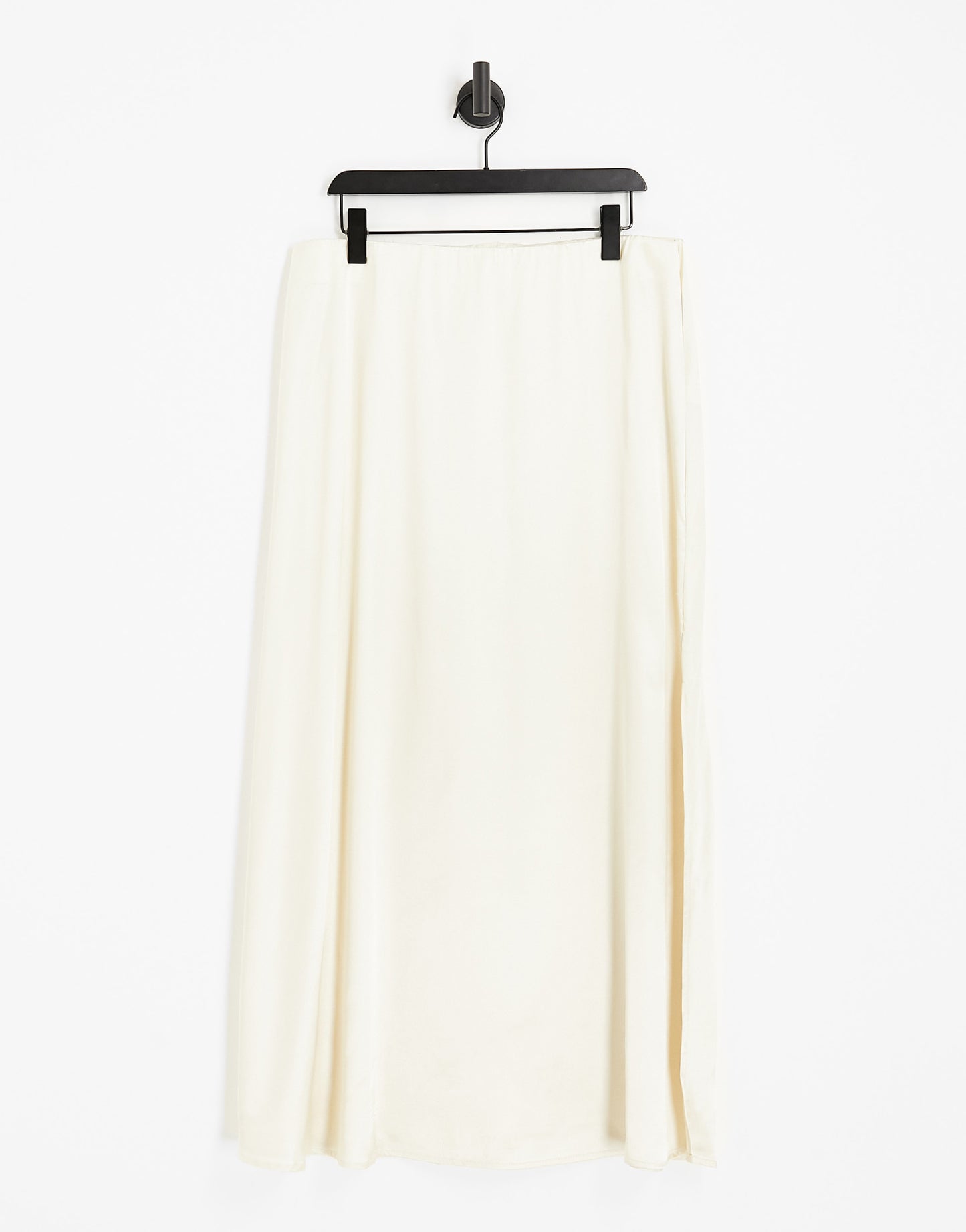 Vila Curve Bridal satin midi skirt co-ord in cream