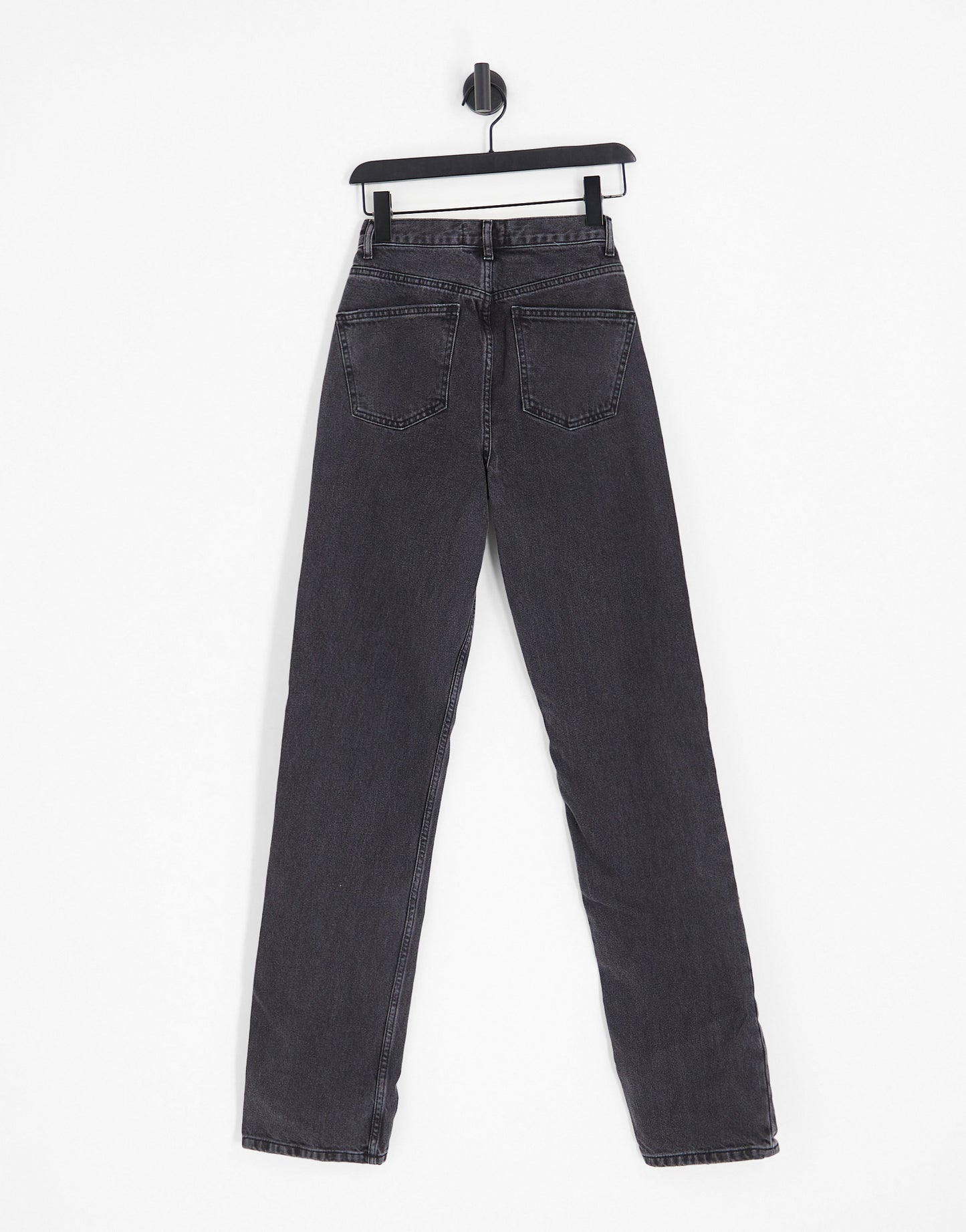 ASOS DESIGN Tall mid rise straight jeans in washed black