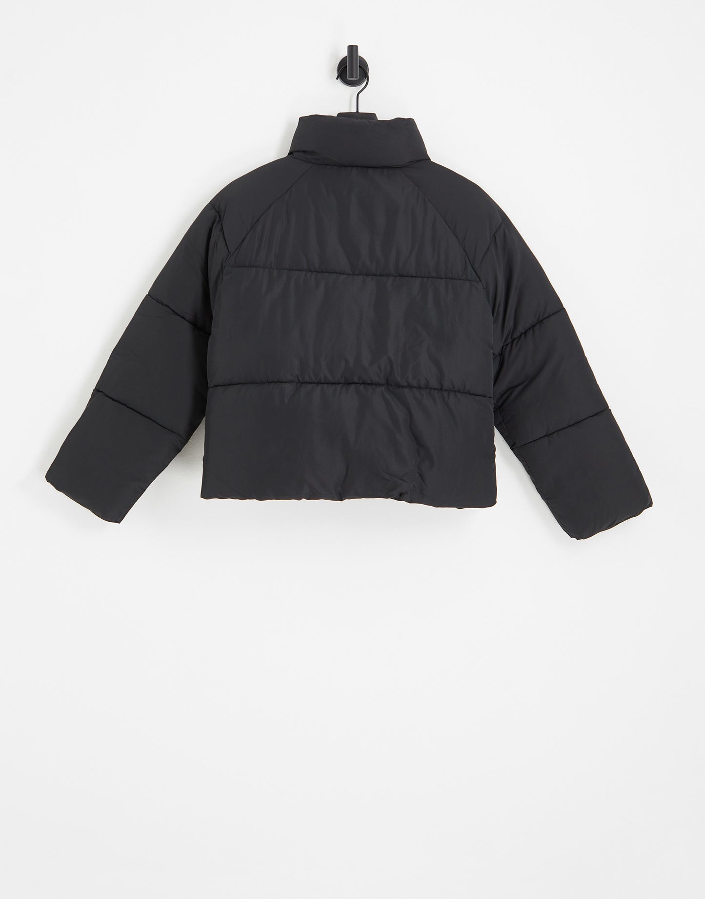 Monki padded jacket in dark black