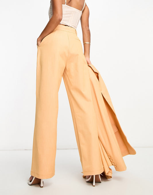 4th & Reckless Petite exclusive tailored trouser co-ord in orange