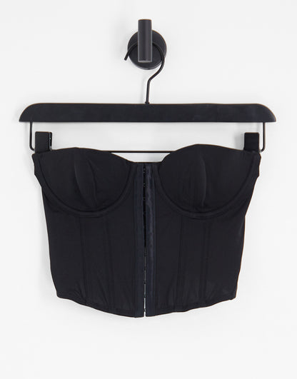 We Are We Wear corset bra in black