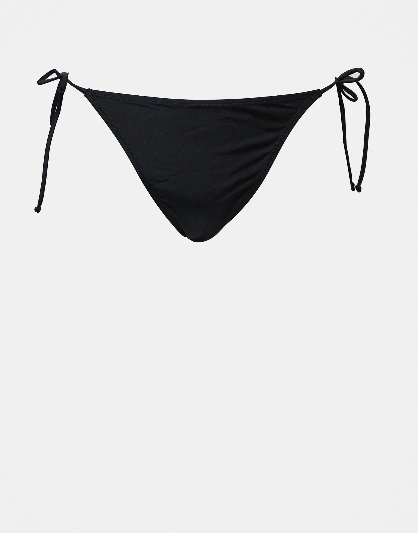 Brave Soul Plus tie side bikini bottom in black