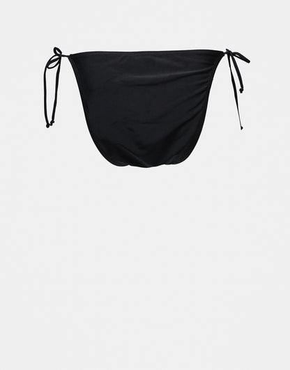 Brave Soul Plus tie side bikini bottom in black