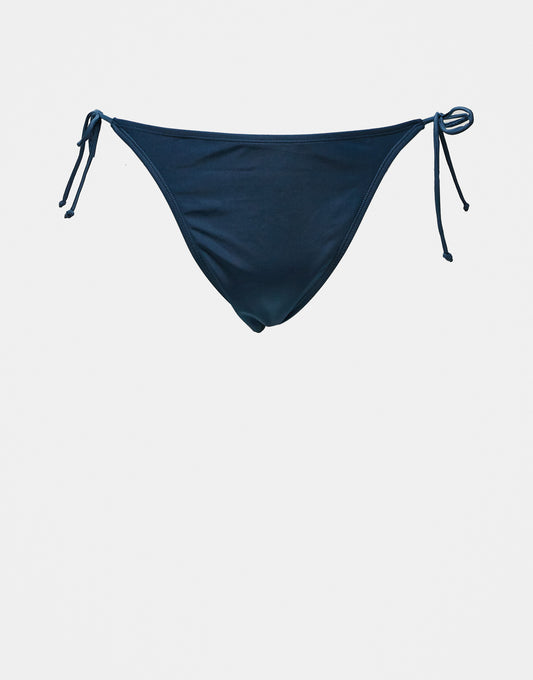 Brave Soul Plus tie side bikini bottom in navy