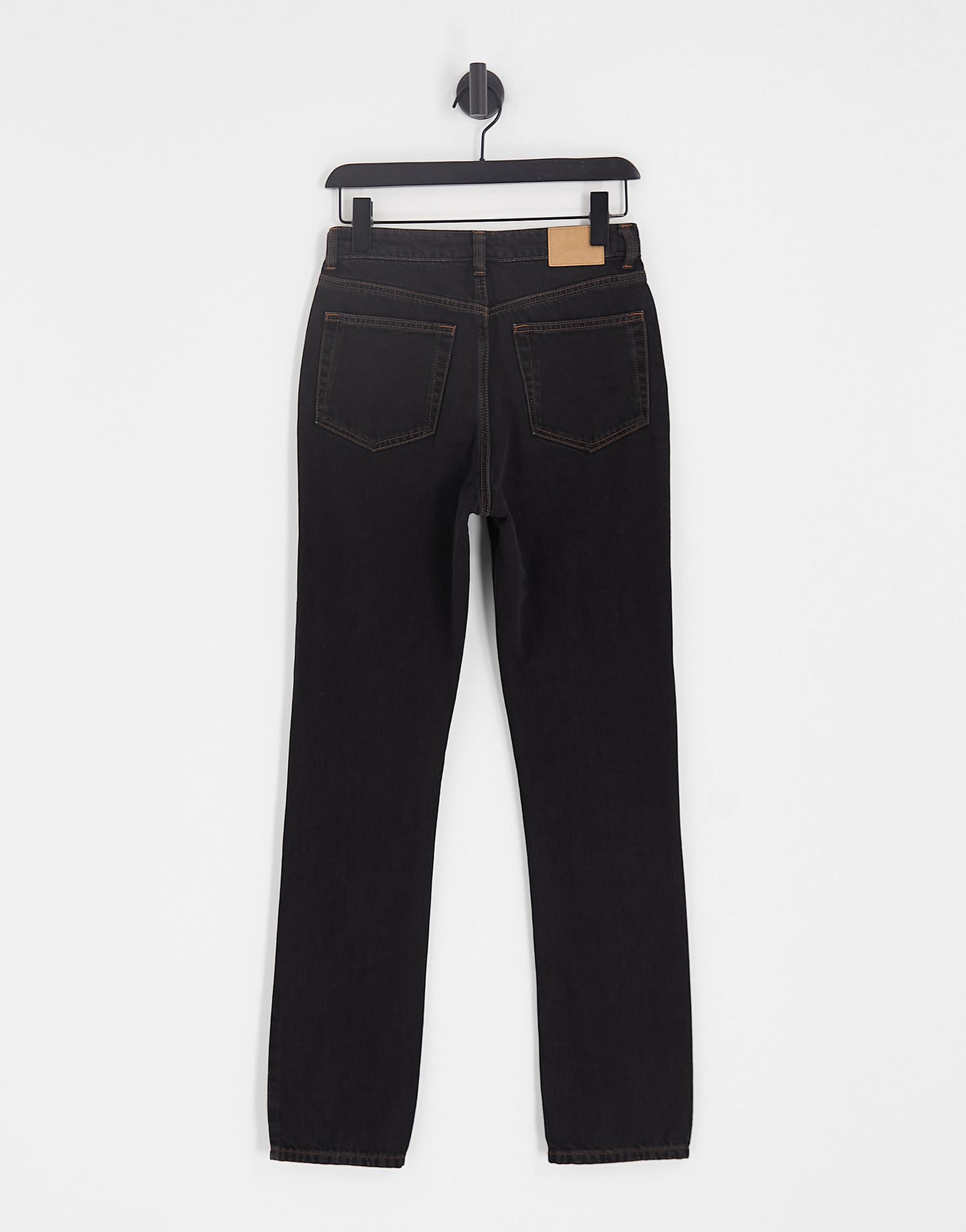 Weekday City high waist slim leg jeans in Black Ink