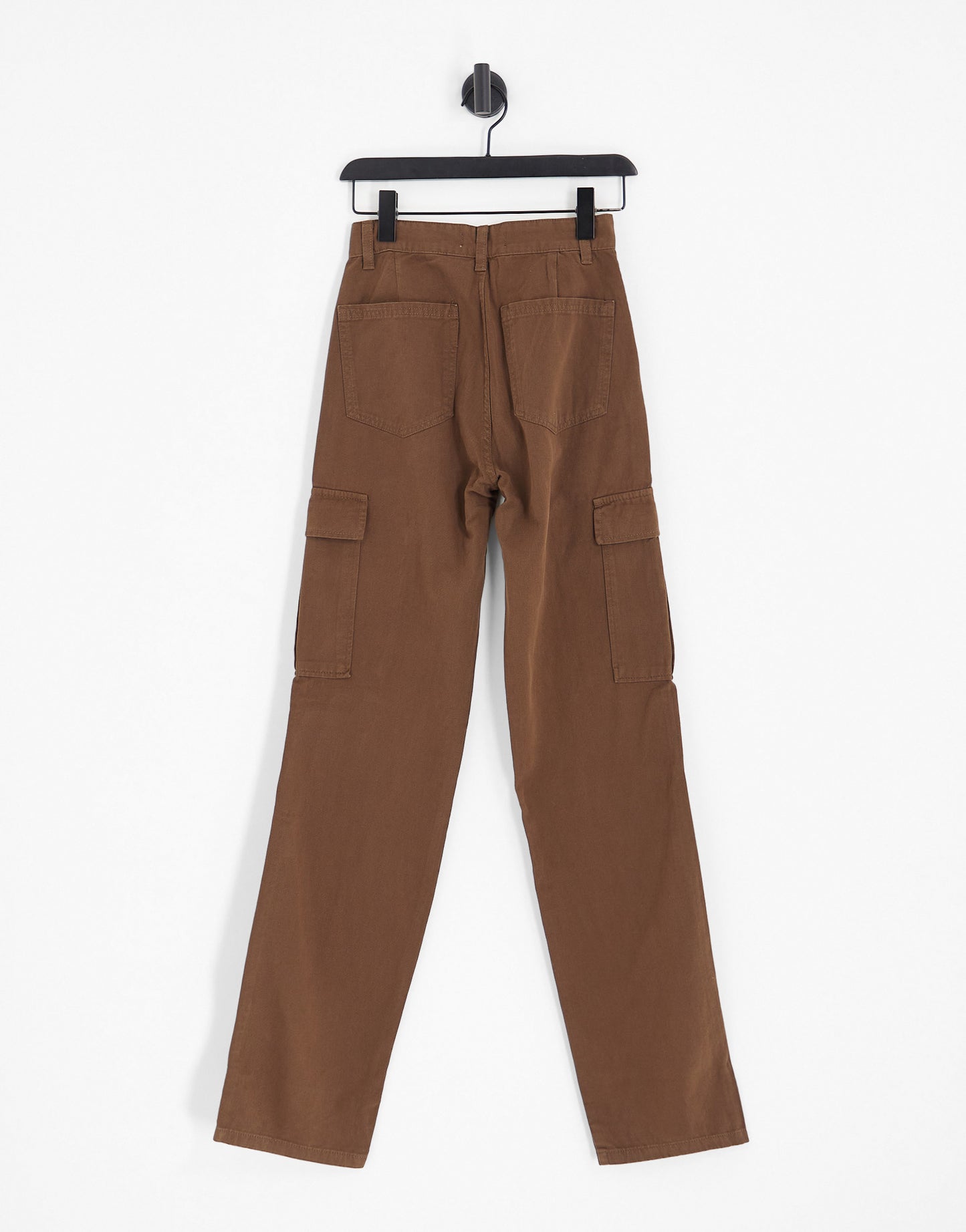 Stradivarius Tall straight leg cargo trouser in washed brown