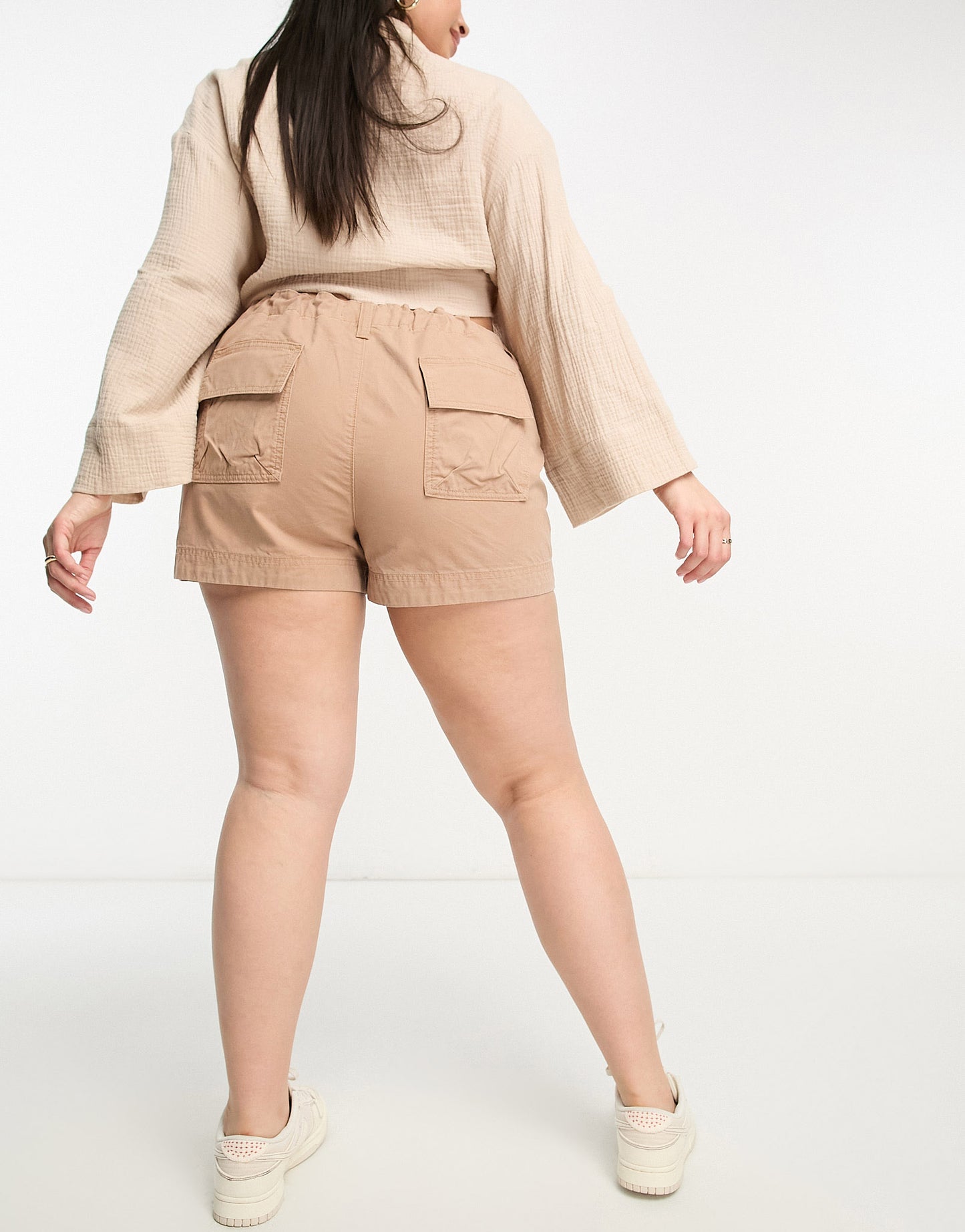 ASOS DESIGN Curve cargo shorts in tan