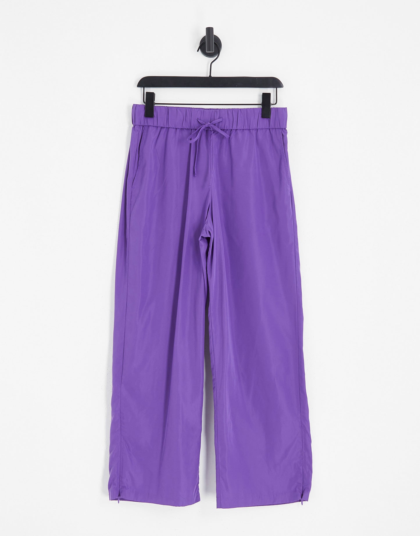 Monki wide leg drawstring trousers in purple