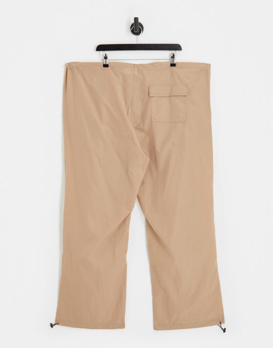 Noisy May Curve cargo trousers in beige