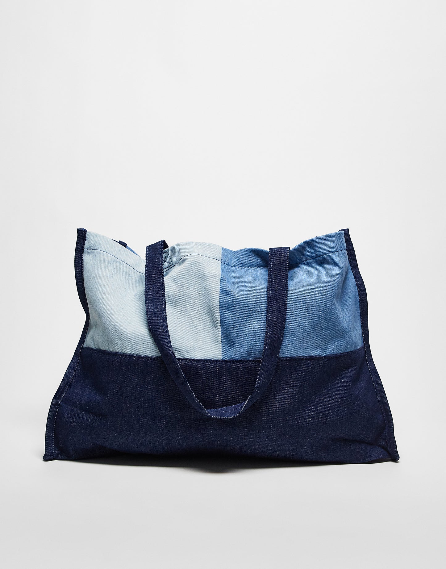 Daisy Street patchwork denim tote bag