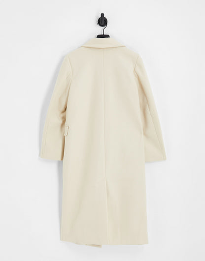 Weekday Daphne oversized formal coat in Cream