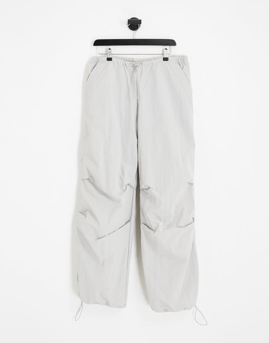 ASOS DESIGN parachute cargo trouser in grey