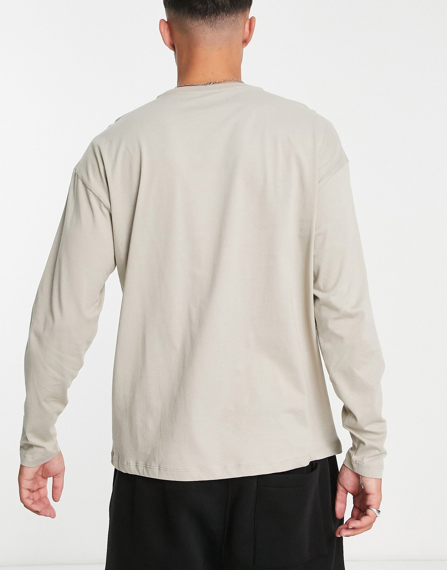 New Look long sleeve t-shirt in stone