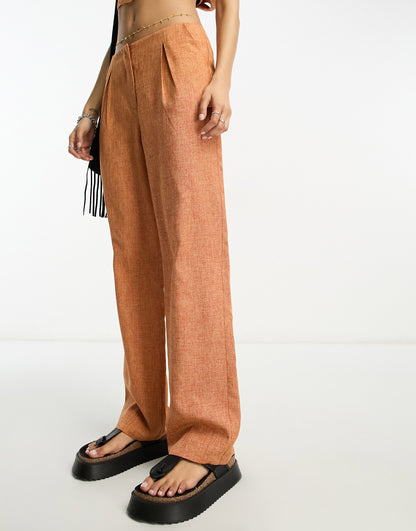 Reclaimed Vintage 90's low rise trouser in orange