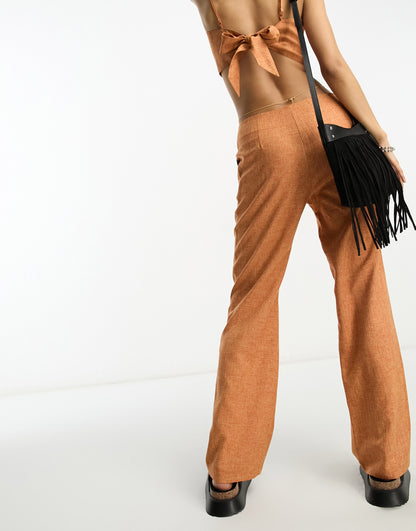 Reclaimed Vintage 90's low rise trouser in orange