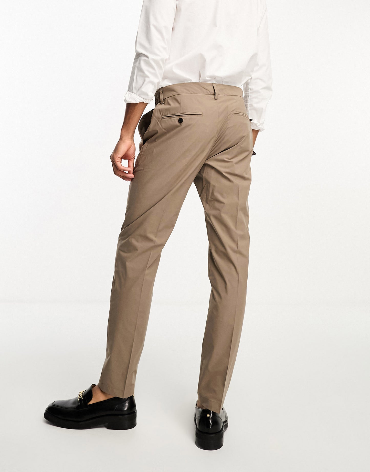 Selected Homme slim fit commuter suit trouser in light brown