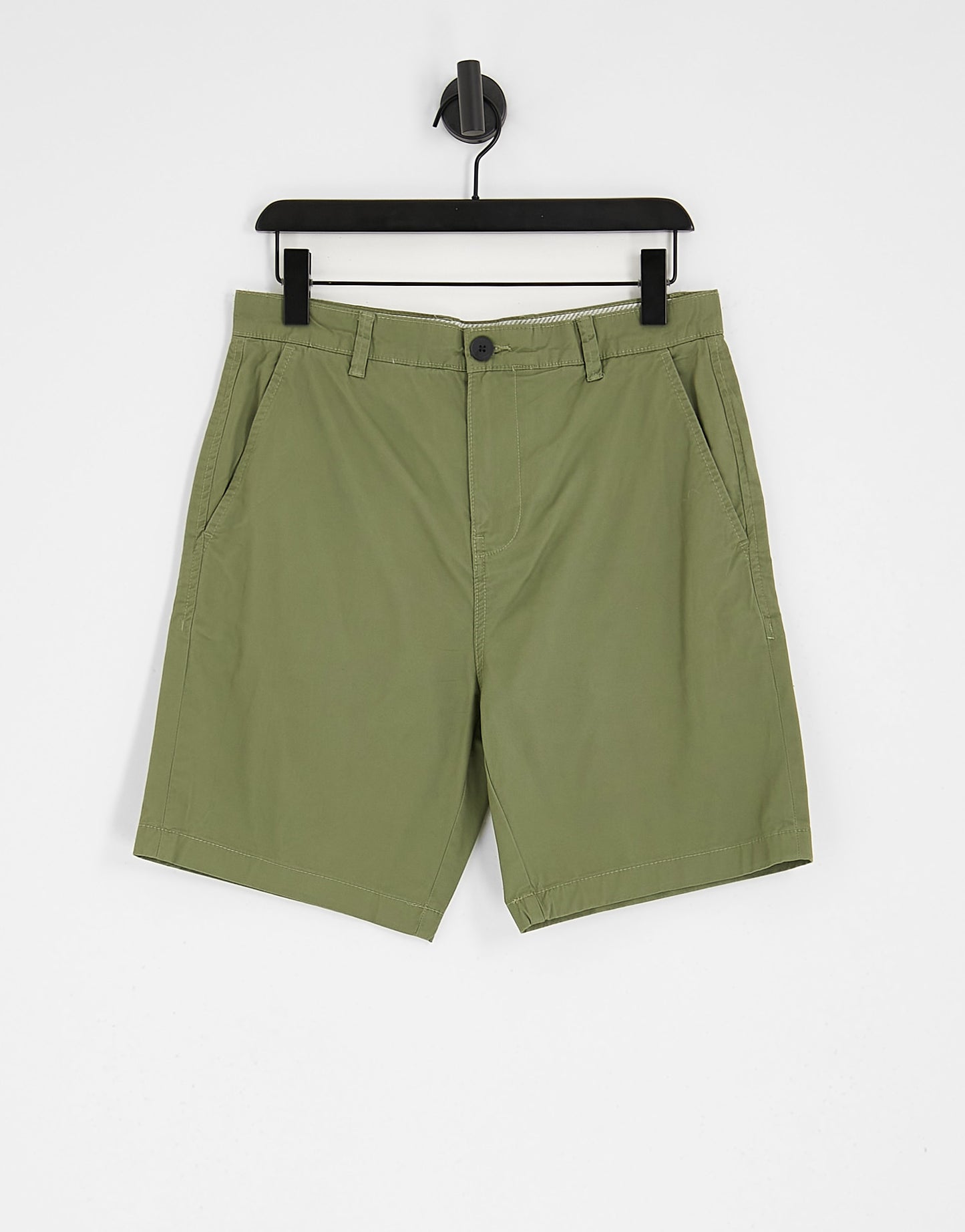 Selected Homme cotton mix chino short in khaki