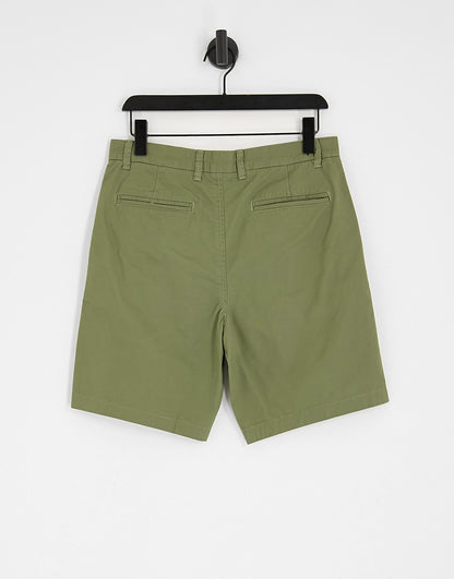 Selected Homme cotton mix chino short in khaki