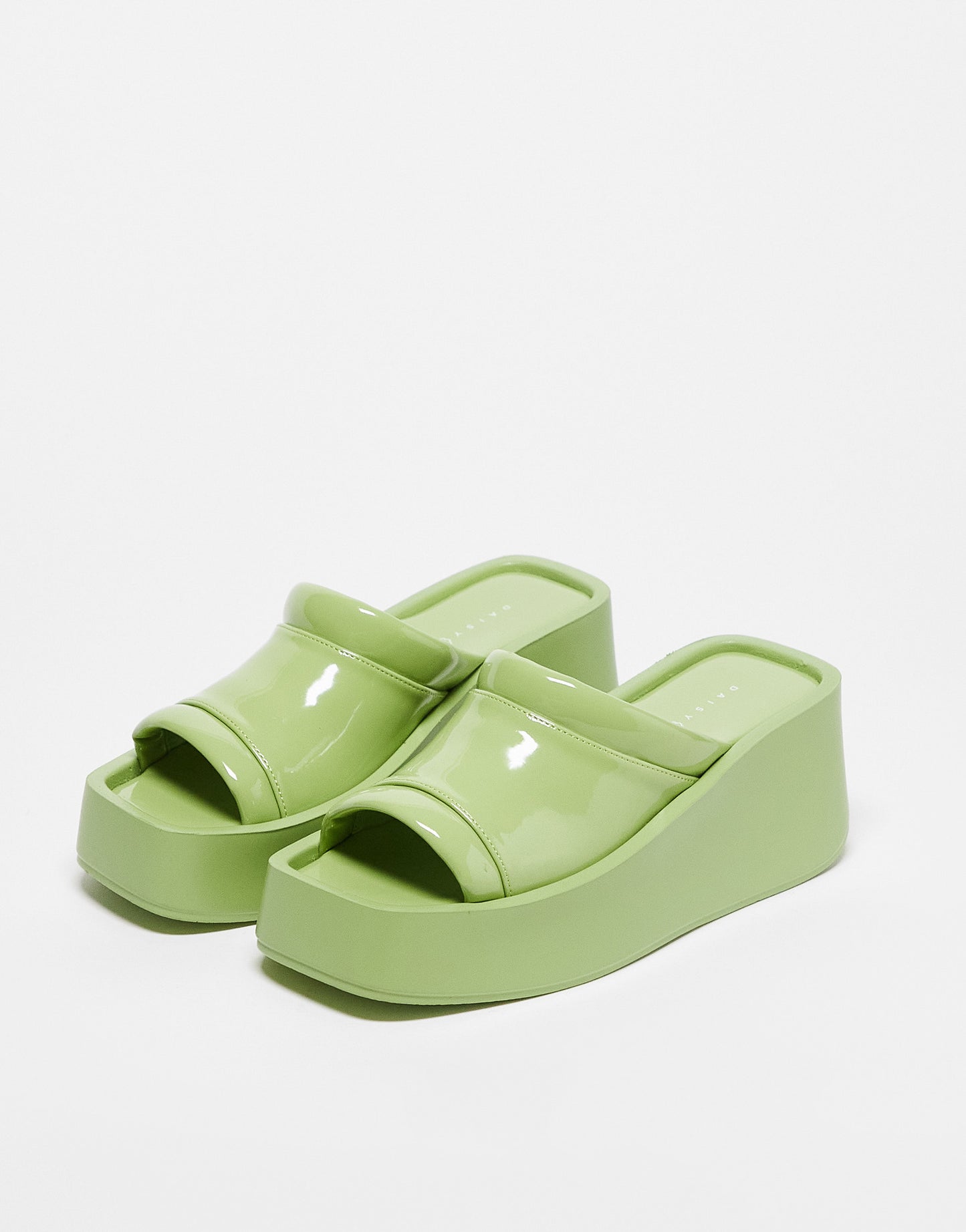 Daisy Street Exclusive chunky sole sandals in green