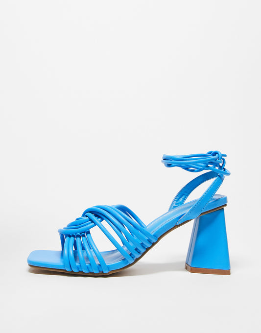 Daisy Street strappy heeled sandals in blue