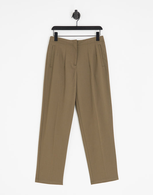 Noisy May tailored trousers co-ord in khaki