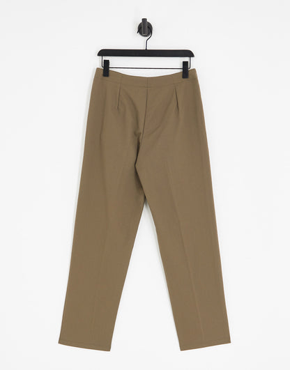 Noisy May tailored trousers co-ord in khaki