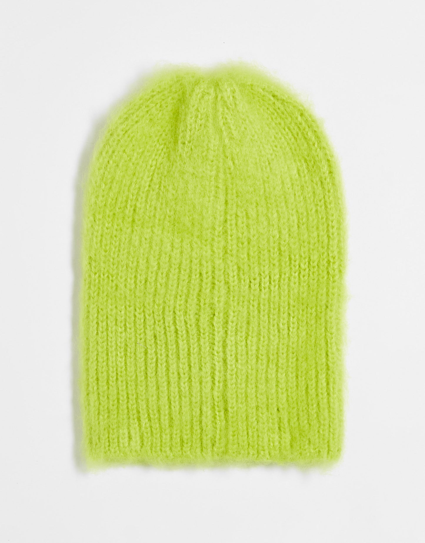 COLLUSION Unisex fluffy beanie in yellow