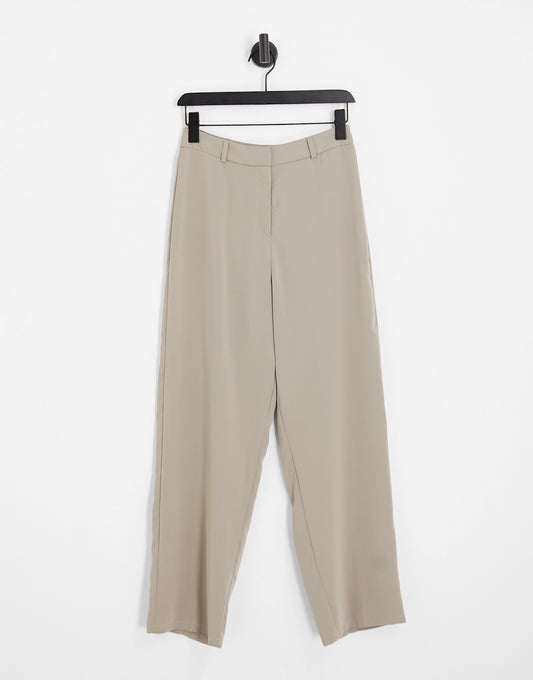 Vila tapered formal trousers in grey