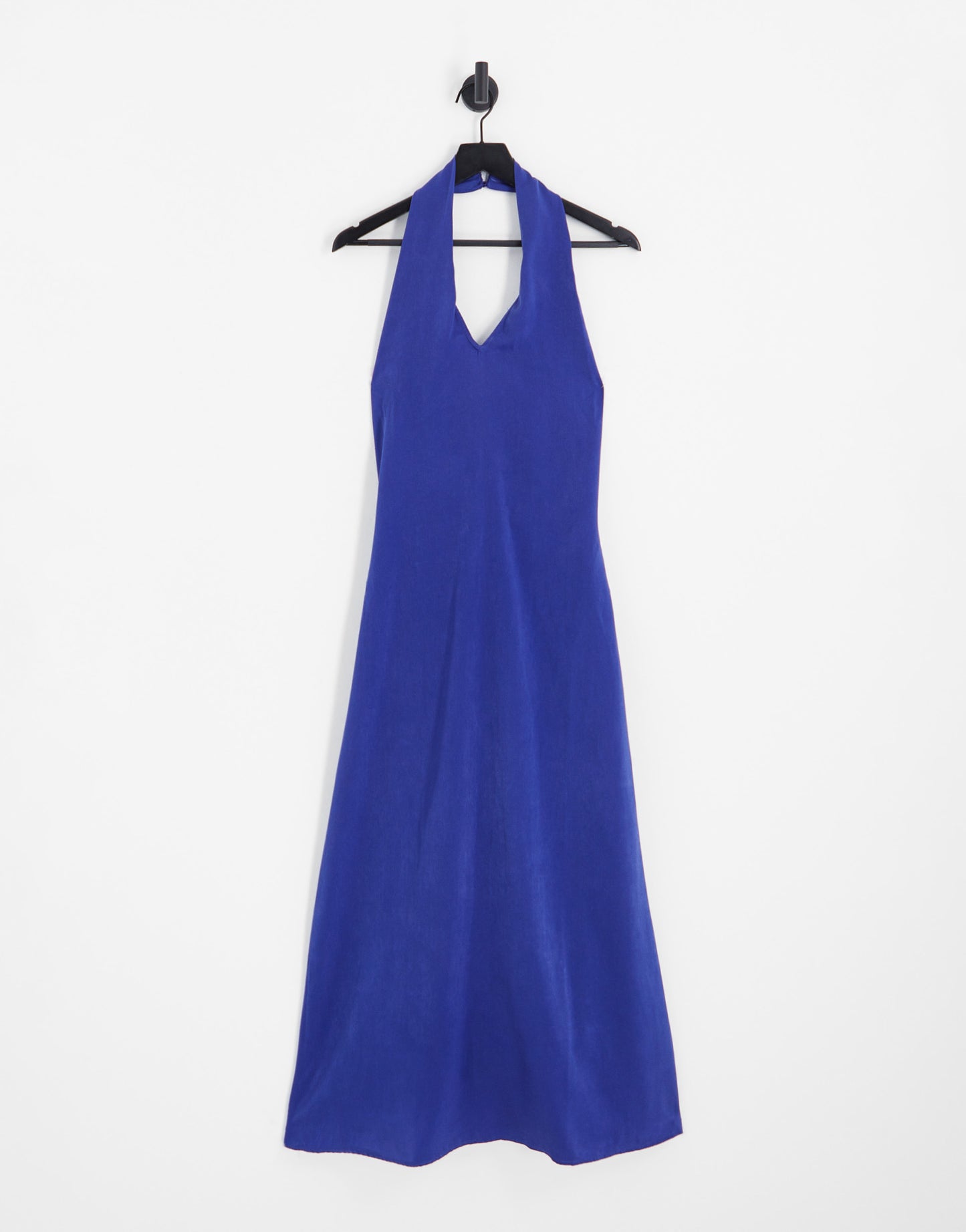 Vila cross neck midi dress in navy