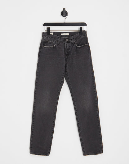 Levi's middy knee rip straight leg jeans in black