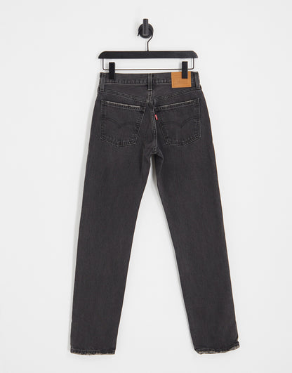 Levi's middy knee rip straight leg jeans in black