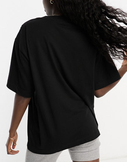 ASOS DESIGN Oversized t-shirt in embroidered cutwork in black