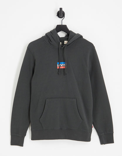 Levi's hoodie in black with chest sport logo