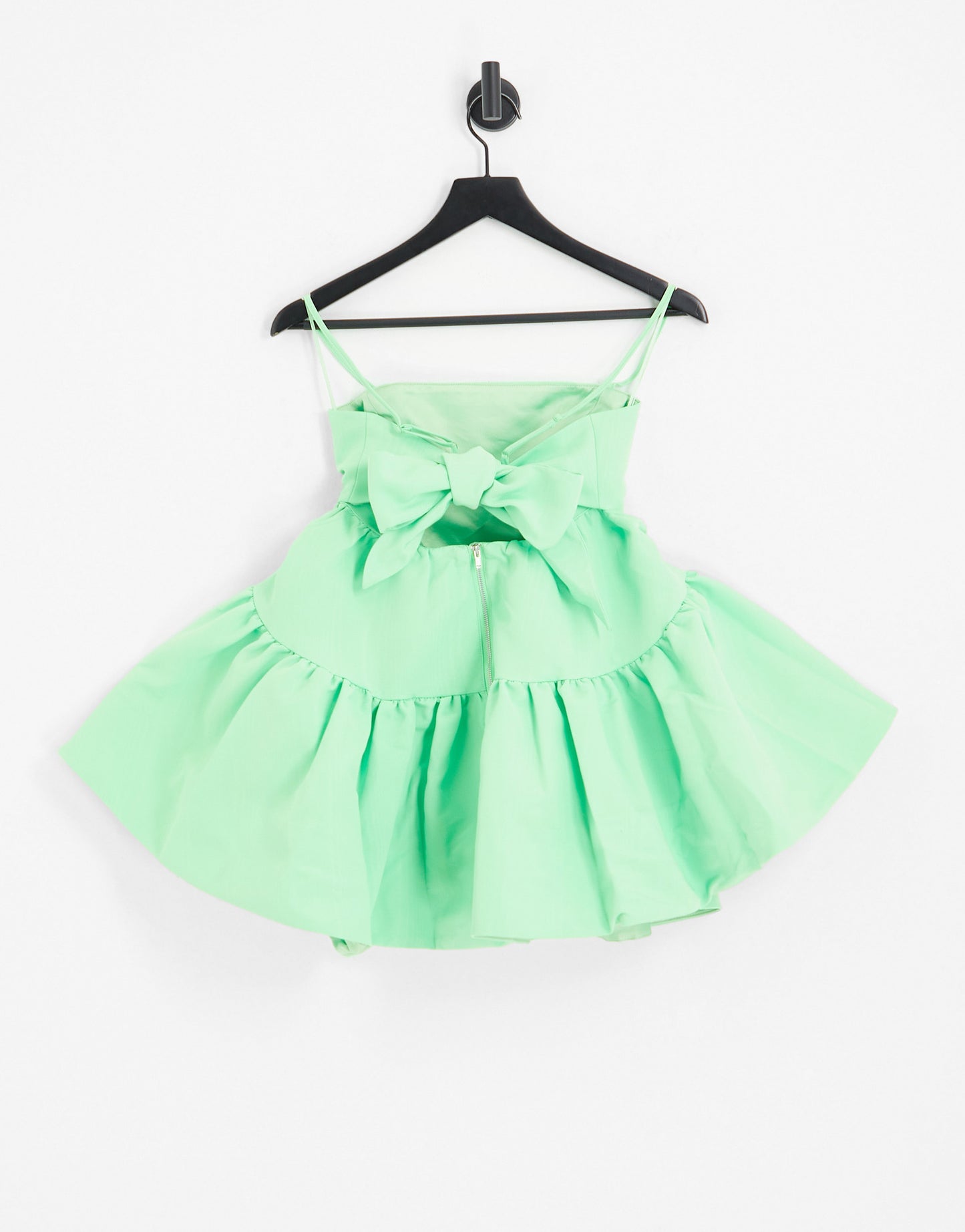 Bardot structured cut-out mini dress with pockets in vibrant green