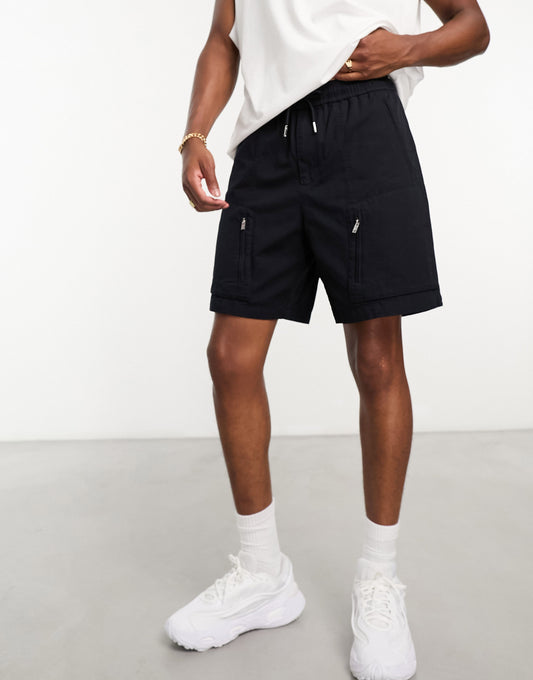 Armani Exchange cargo shorts in navy