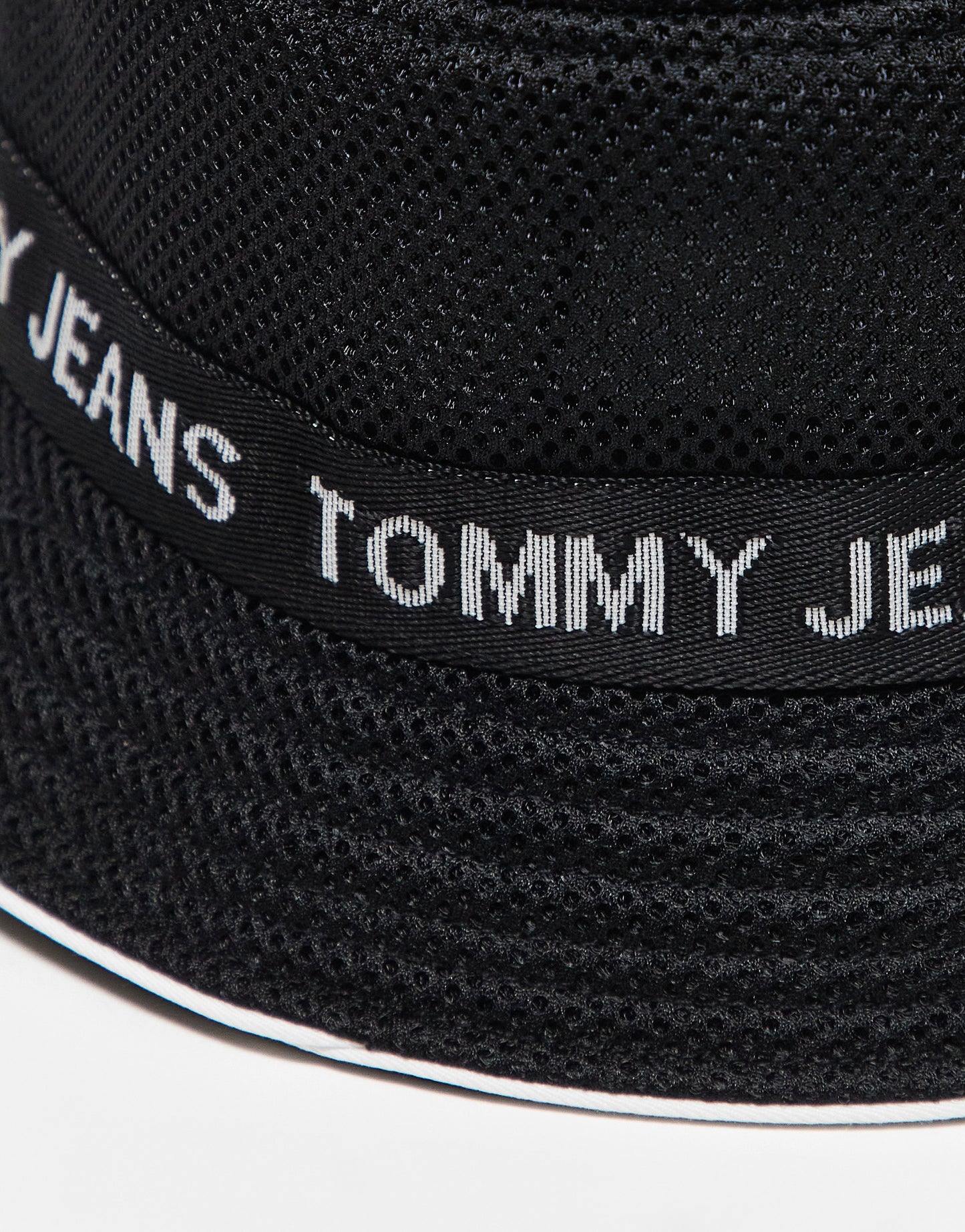 Tommy Jeans elevated tape logo bucket hat in black