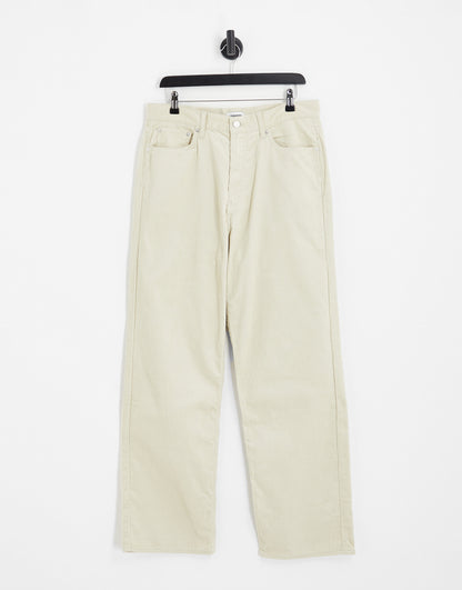 Weekday galaxy cord trousers in beige