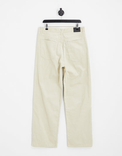 Weekday galaxy cord trousers in beige