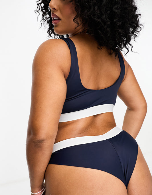 Tommy Jeans plus archive brazilian bikini bottom in navy