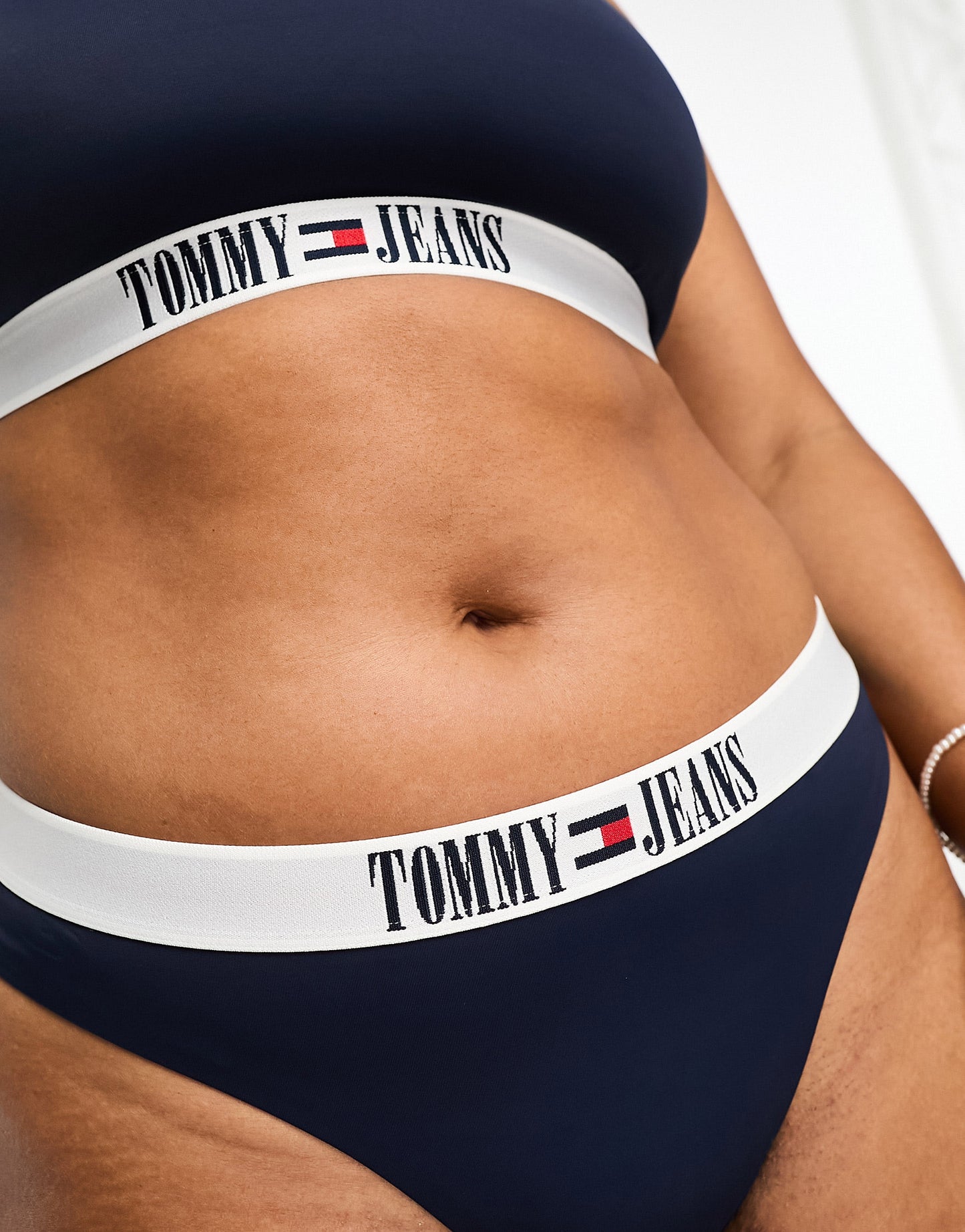 Tommy Jeans plus archive brazilian bikini bottom in navy