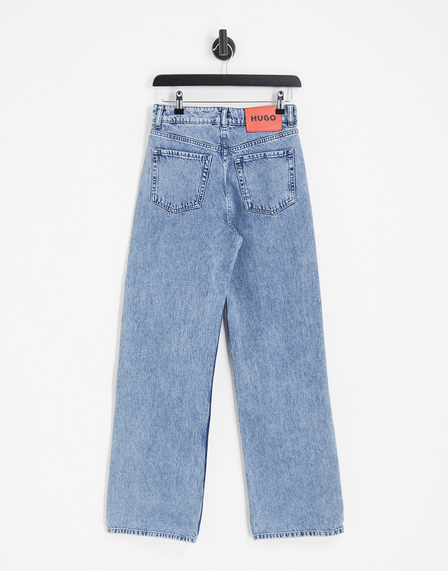 HUGO 937 2 relaxed fit jeans in light blue with rips