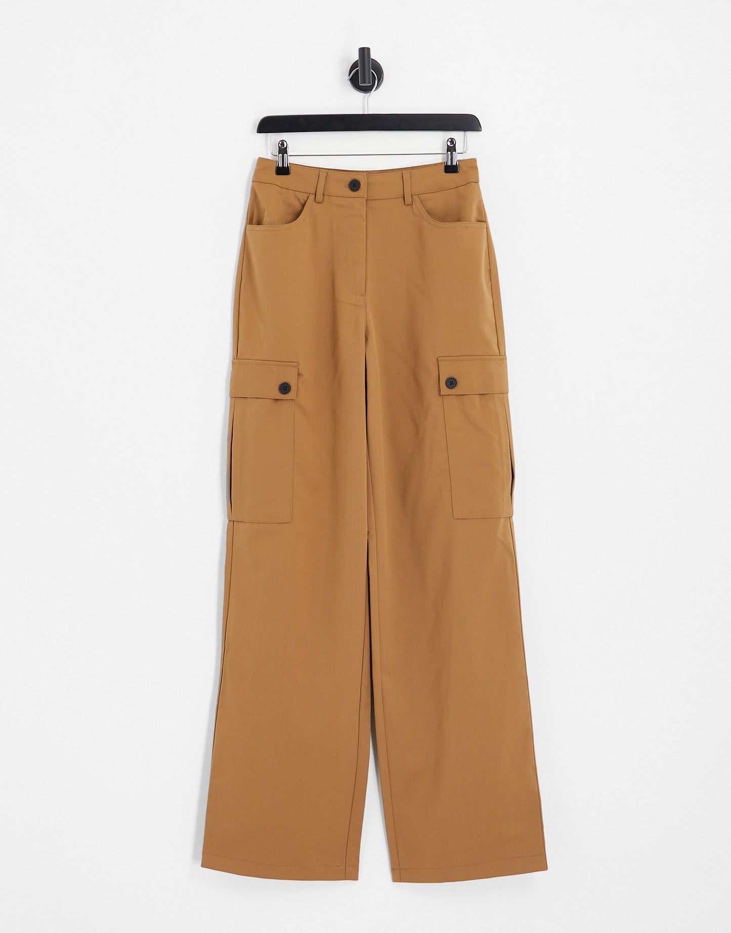 Noisy May premium wide leg cargo trousers in camel