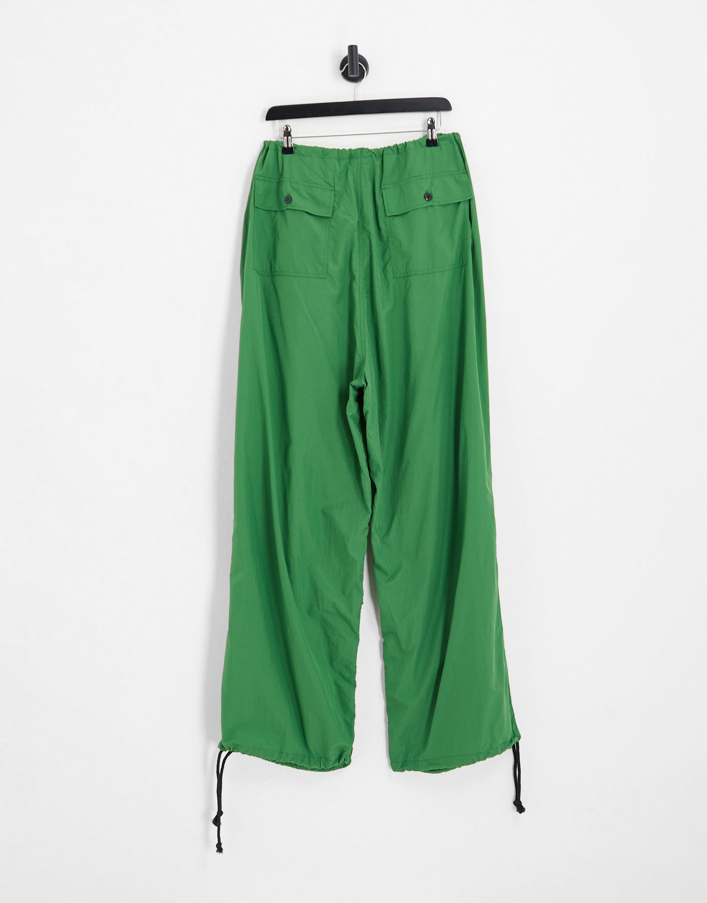 Noisy May Curve drawstring parachute trousers in green