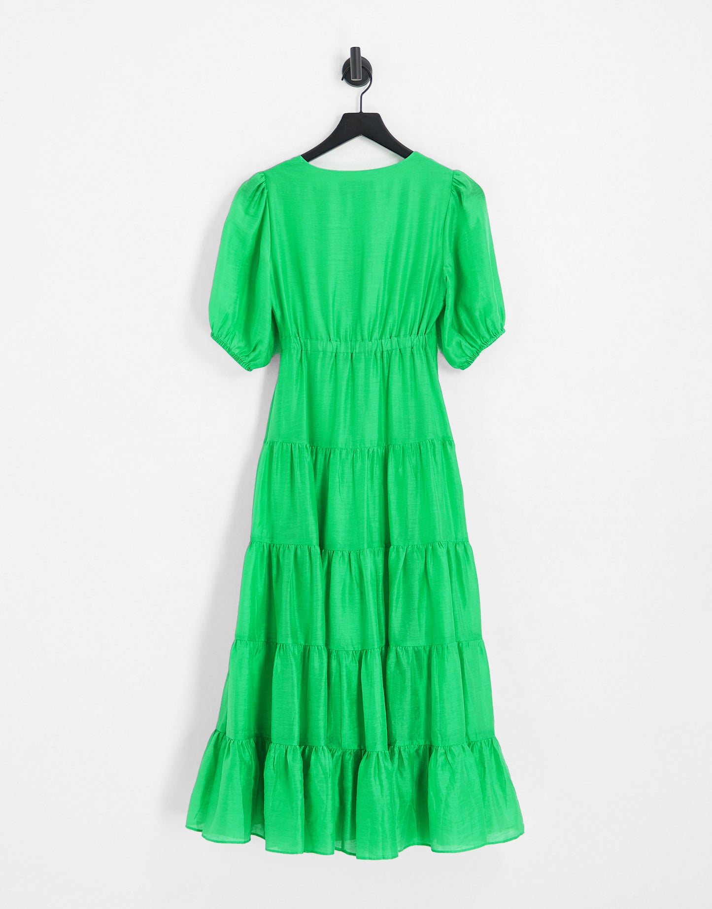 Forever New Petite short sleeve cut out maxi dress in green