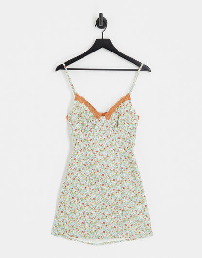 Labelrail x Lara Adkins ditsy floral broderie cami mini dress in multi