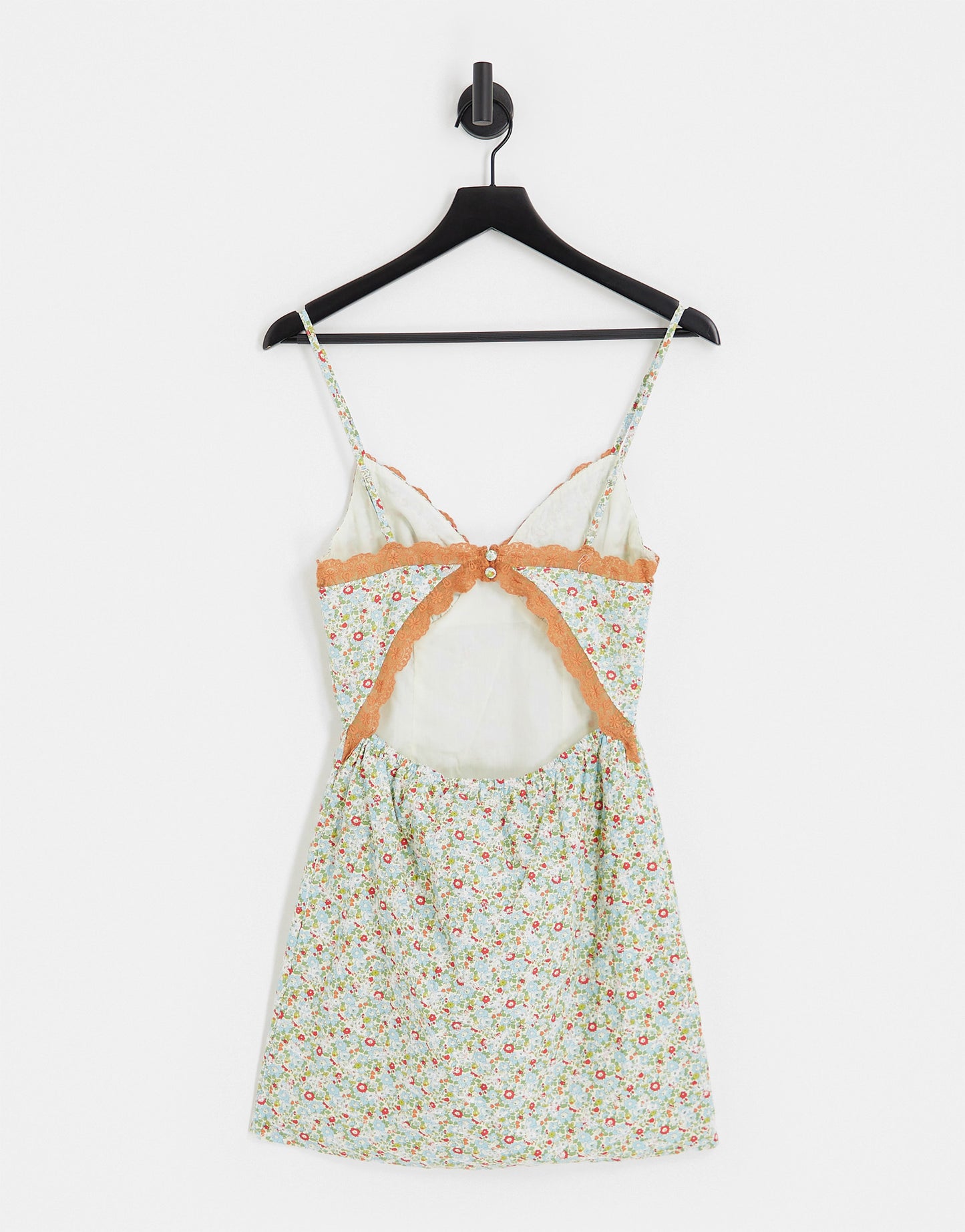 Labelrail x Lara Adkins ditsy floral broderie cami mini dress in multi