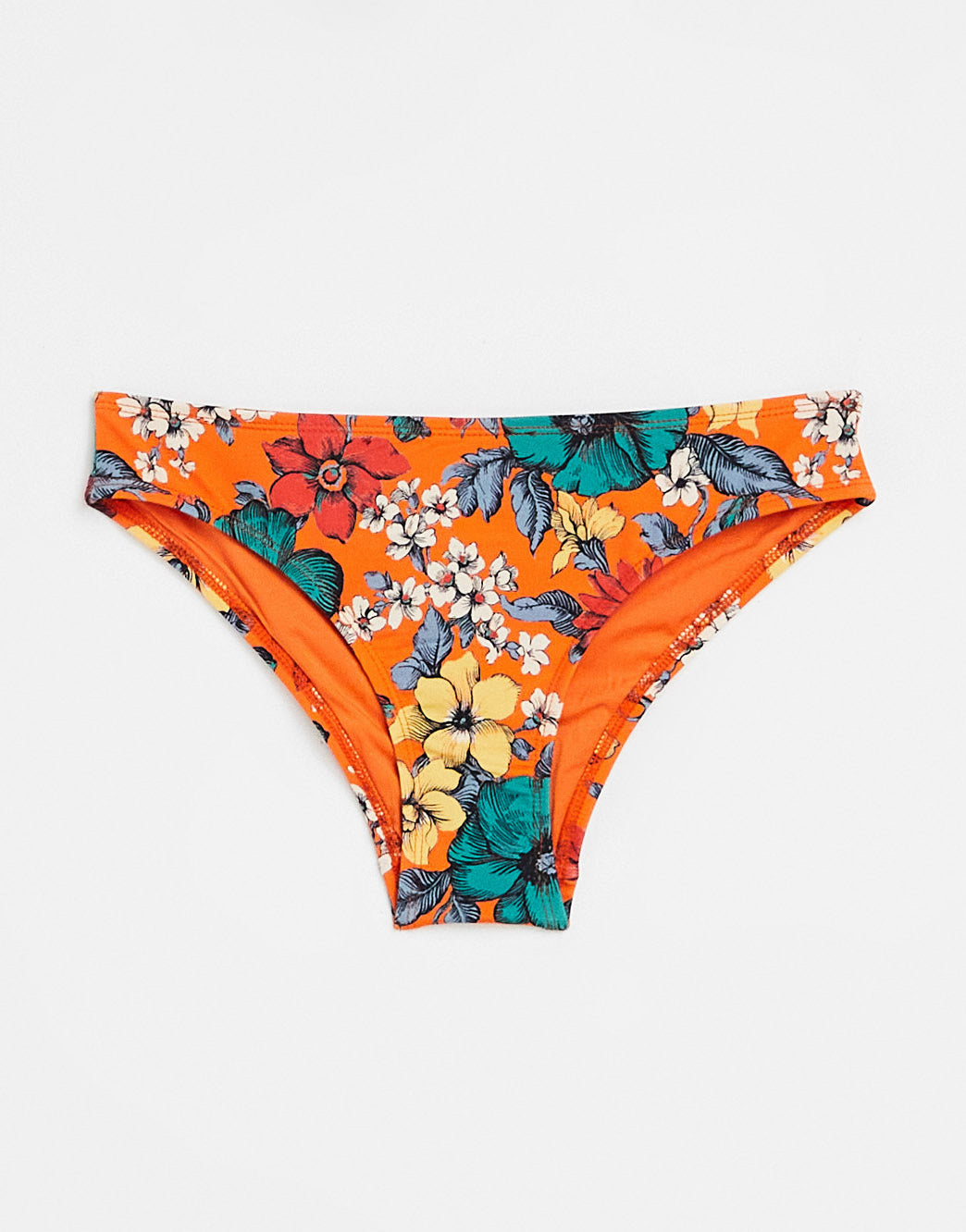 French Connection classic bikini brief in orange floral