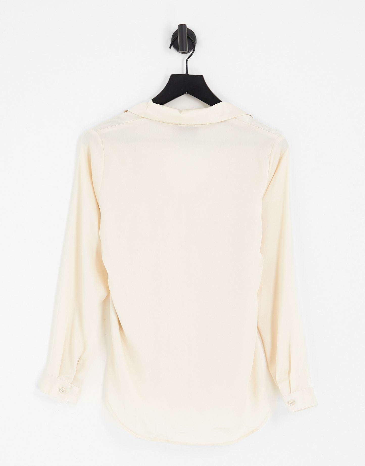 ASOS DESIGN ultimate satin shirt in ivory